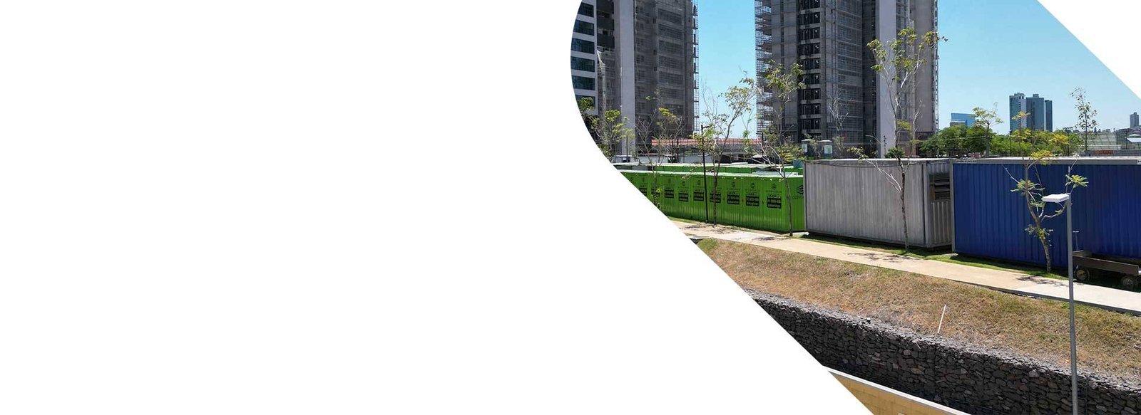 Containers em empreendimento